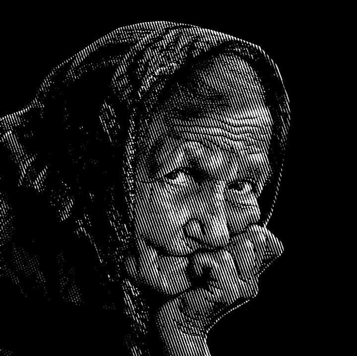 Obrazy i ryciny zatytułowany „⚜️ an old woman ⚜️” autorstwa Алексей Жданов, Oryginalna praca, Tłoczenie