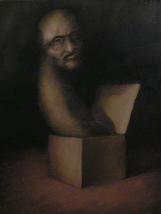 Pintura titulada "The Box" por Cvelov Aleksej, Obra de arte original, Oleo