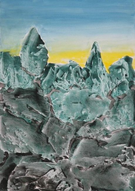 Pittura intitolato "Monti" da Natalia Alemanno, Opera d'arte originale