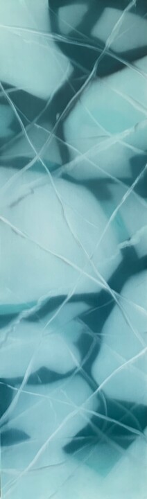 Картина под названием "Лёд. Байкал." - Alena Fisak, Подлинное произведение искусства, Масло Установлен на Деревянная рама дл…