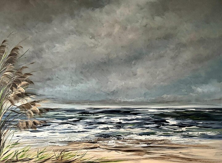 Картина под названием "Sea" - Alena Kalevich, Подлинное произведение искусства, Акрил