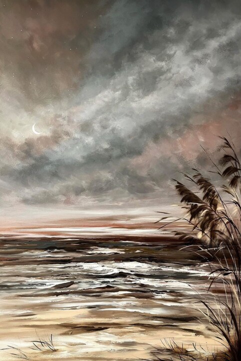 Картина под названием "Seascape" - Alena Kalevich, Подлинное произведение искусства, Акрил