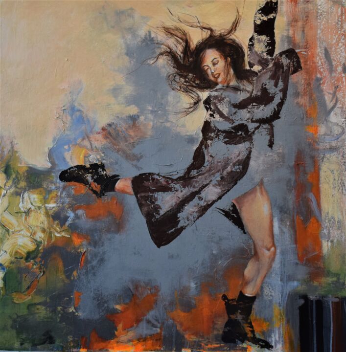Painting titled ""Dancing"" by Alena Li, Original Artwork, Acrylic
