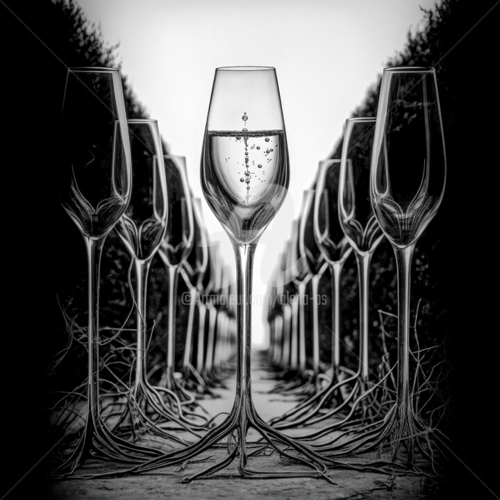 Arts numériques intitulée "Wine Traditions" par Alena Ps, Œuvre d'art originale, Collage numérique