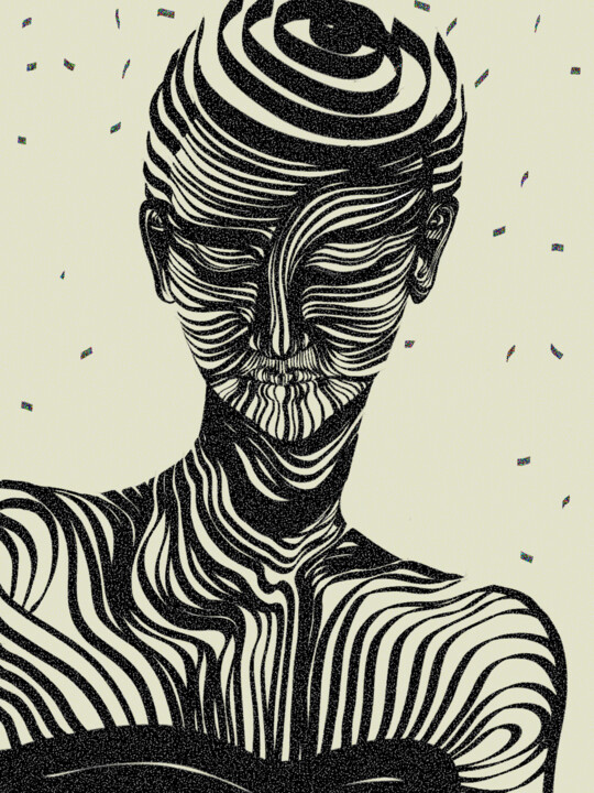 Digital Arts titled "Zebra" by Alena Volkava, Original Artwork, 2D Digital Work