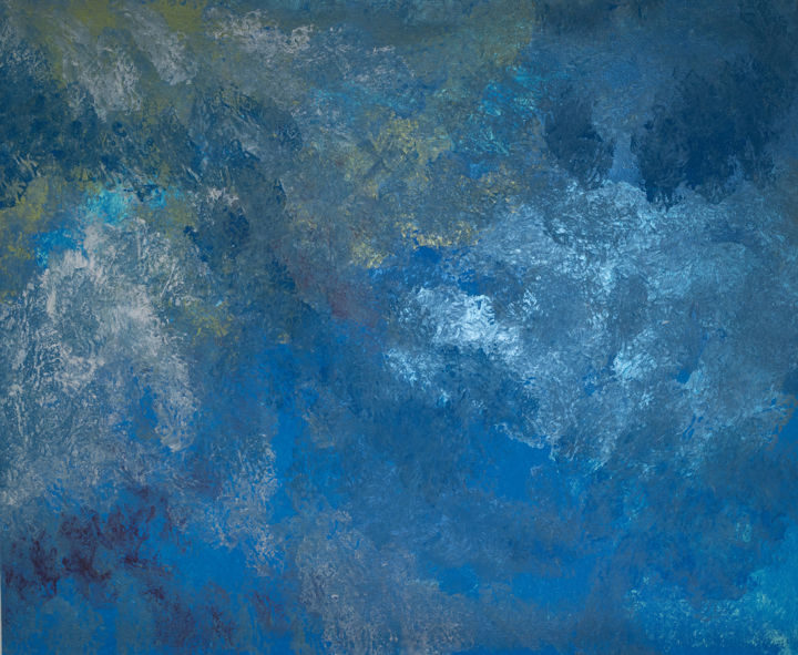 Painting titled "BLUE OCEAN - acryli…" by Alena Alexeeva, Original Artwork, Acrylic