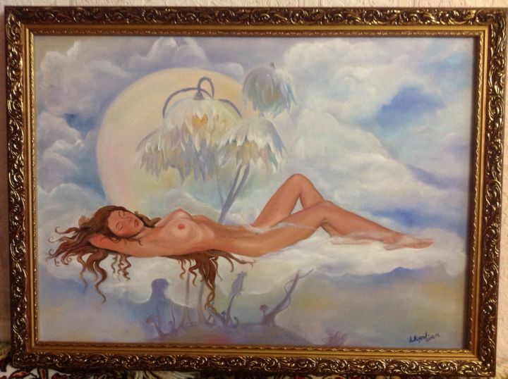 Картина под названием "Чудесные сны" - Алла Морозова, Подлинное произведение искусства, Масло