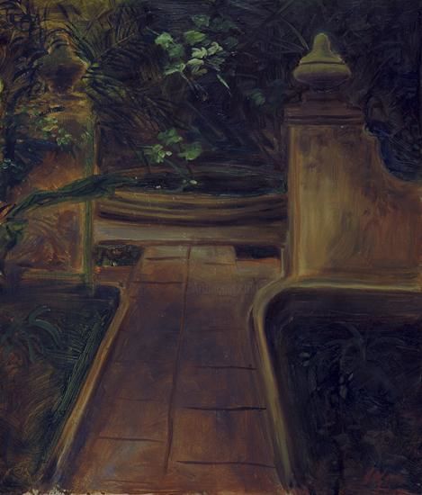 Pintura titulada "the secret garden" por Alex Ocampo, Obra de arte original