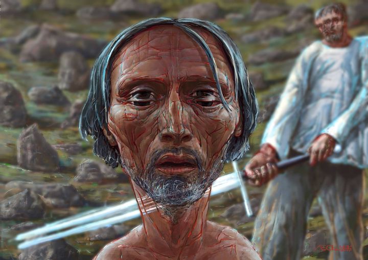 Artes digitais intitulada "Beheading" por Ales Lalush, Obras de arte originais, Trabalho Digital 2D