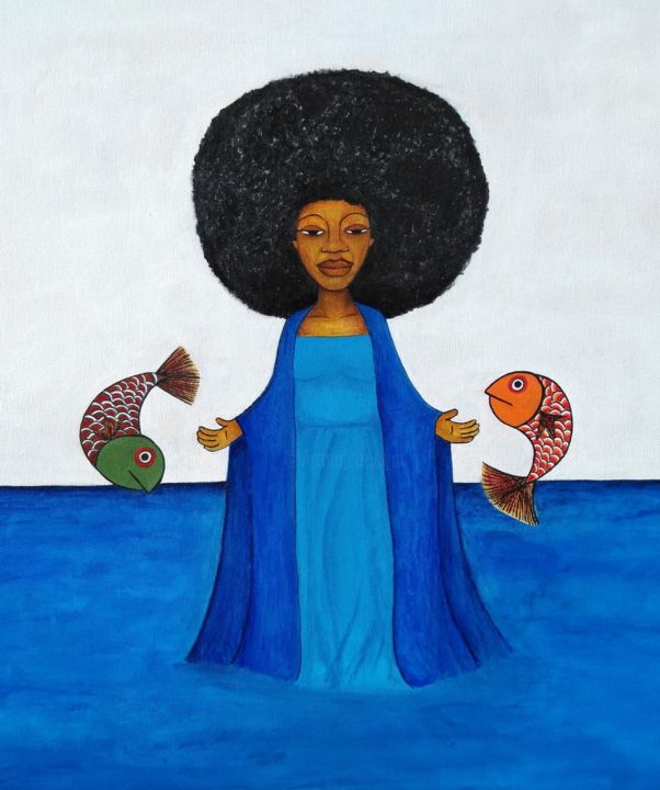 Pintura intitulada "Janaina n.02" por A.Silva Arteiro, Obras de arte originais, Acrílico