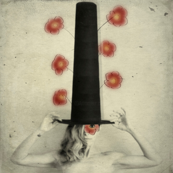 Photography titled "Garden hat" by Alessandra Favetto, Original Artwork, Manipulated Photography