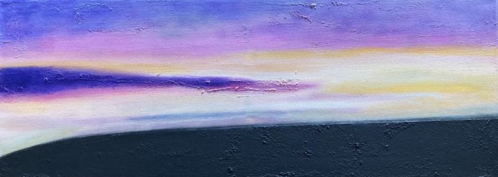 Painting titled "Feeling Peace" by Alessandra Viola, Original Art, Acrylic Mounted on Stretcher frame