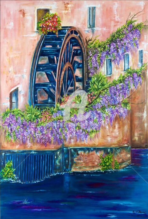 Painting titled "IL VECCHIO MULINO" by Alessandra Tabarrani, Original Artwork, Oil