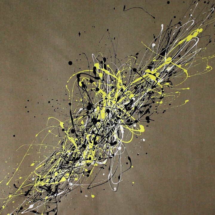Pintura intitulada "instinct yellow" por Alessandro Butera, Obras de arte originais, Acrílico