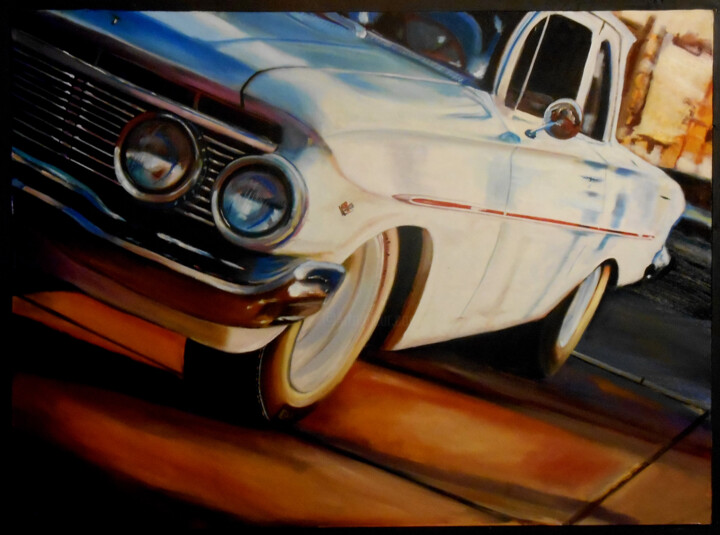 Schilderij getiteld "PONTIAC" door Alessandro Iberti, Origineel Kunstwerk, Olie