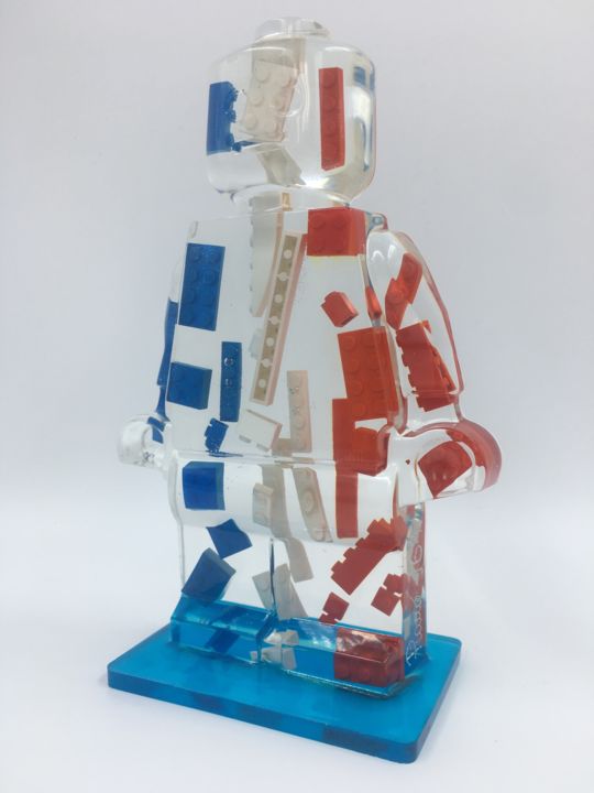 Sculpture titled "Alter Ego France 161" by Alessandro Piano, Original Artwork, Resin