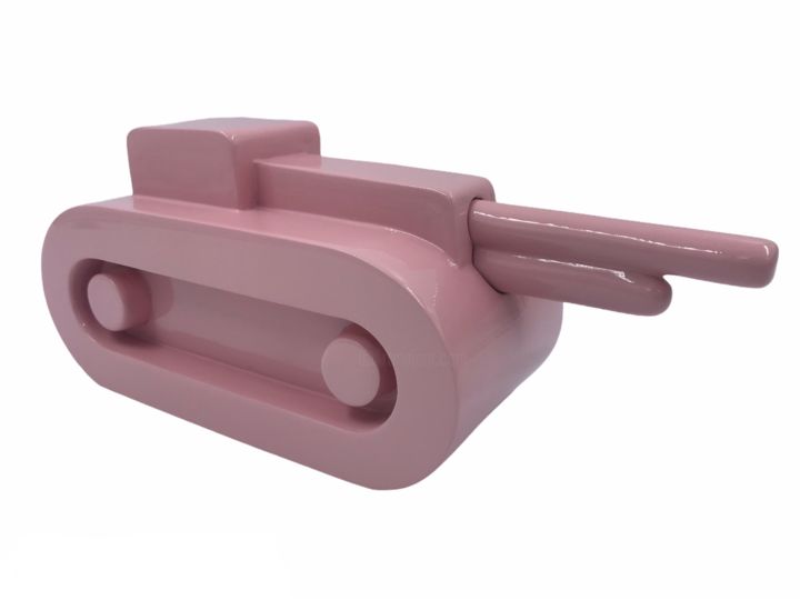 Sculpture titled "Alter Ego Tank Pink" by Alessandro Piano, Original Artwork, Resin