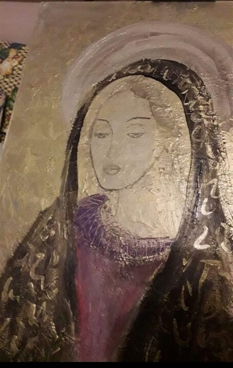 Painting titled "Maria" by Alessandro Serafini, Original Artwork, Oil