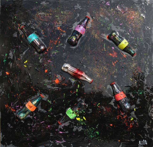 Peinture intitulée "Coca Cola in the da…" par Alessandro Coralli, Œuvre d'art originale, Huile