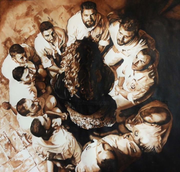 Malarstwo zatytułowany „santa rosa predica…” autorstwa Alessia Clementi, Oryginalna praca, Akwarela