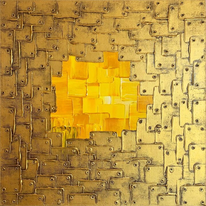 Картина под названием "Exit" - Alessia Lu, Подлинное произведение искусства, Акрил Установлен на Деревянная рама для носилок