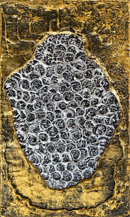 Картина под названием "Hidden Fish" - Alessia Lu, Подлинное произведение искусства, Акрил Установлен на Деревянная рама для…