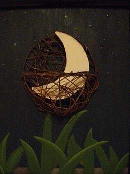 Painting titled "Cuna Lunar" by Alessia Martinez Jimenez, Original Artwork