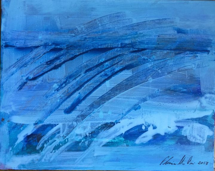 Painting titled "Oceano" by Alessia Nicolini, Original Artwork