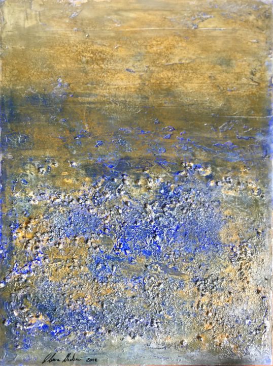Painting titled "moon landscape" by Alessia Nicolini, Original Artwork
