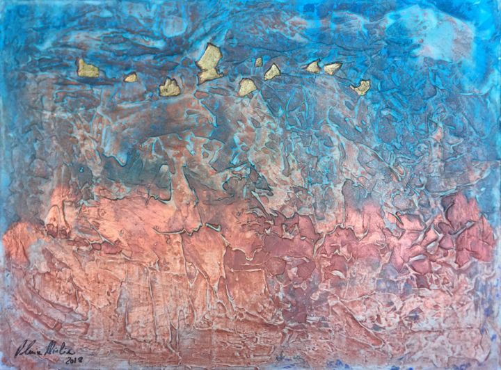 Painting titled "Desert Mirage" by Alessia Nicolini, Original Artwork