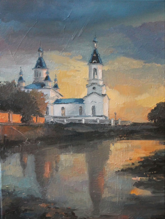 Painting titled "Алапаевск" by Olesia Lysenko, Original Artwork, Oil