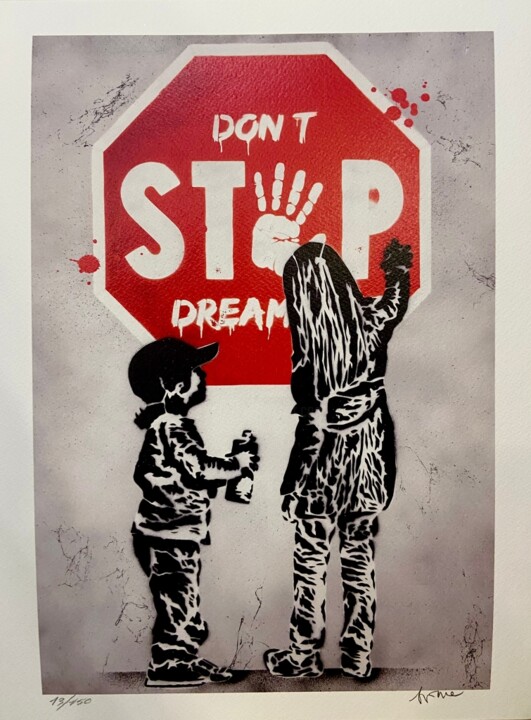 Incisioni, stampe intitolato "Don't Stop Dreaming" da Alessio B, Opera d'arte originale, Stampa digitale
