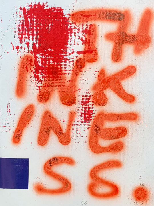 Pintura titulada "Thinkiness" por Alessio Guano, Obra de arte original, Acrílico