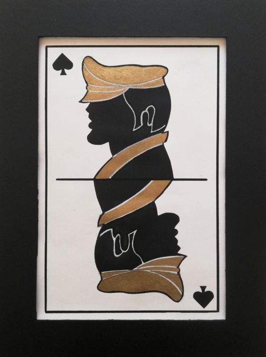 Painting titled "Carta Uomo Sado" by Alessio Brugnoli Colors, Original Art, Acrylic