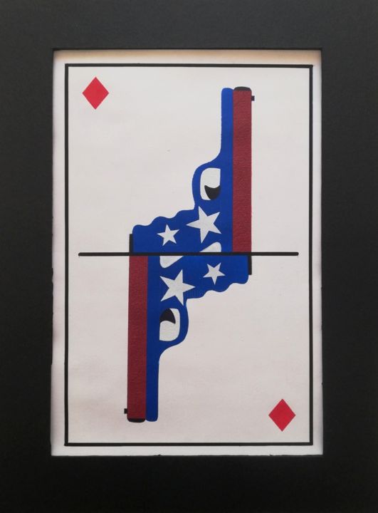 Peinture intitulée "Carta Pistola" par Alessio Brugnoli Colors, Œuvre d'art originale, Acrylique