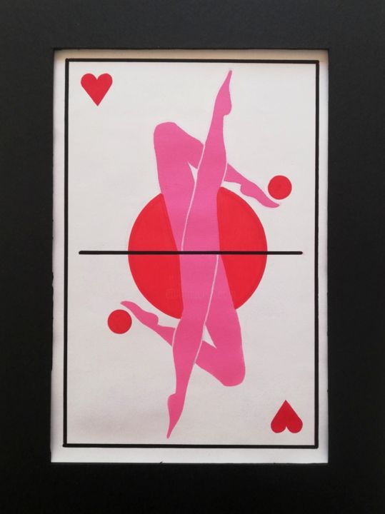 Schilderij getiteld "Carta Gambettes" door Alessio Brugnoli Colors, Origineel Kunstwerk, Acryl