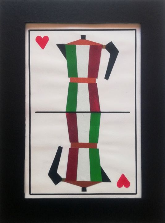 Painting titled "Carta Caffettiera" by Alessio Brugnoli Colors, Original Art, Acrylic