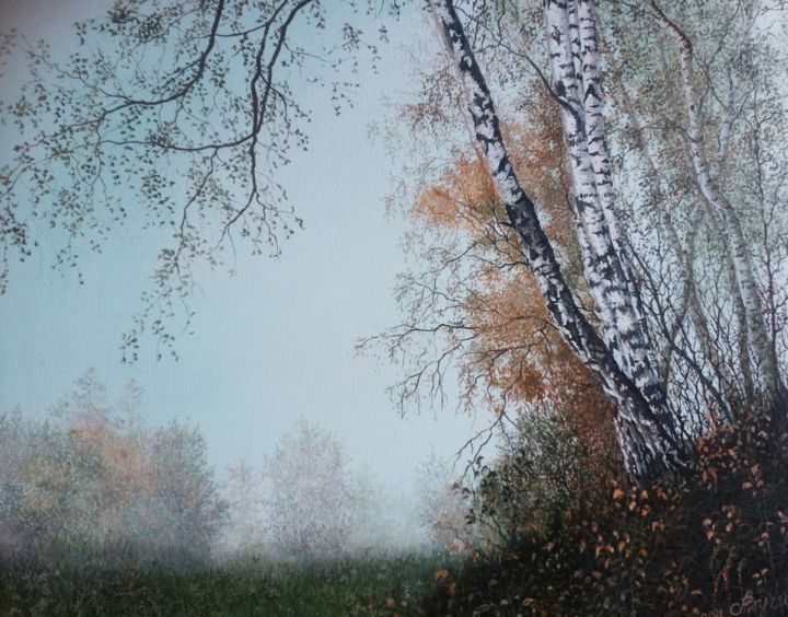 Peinture intitulée "The sky breathed in…" par Alevtina Pugina, Œuvre d'art originale, Huile