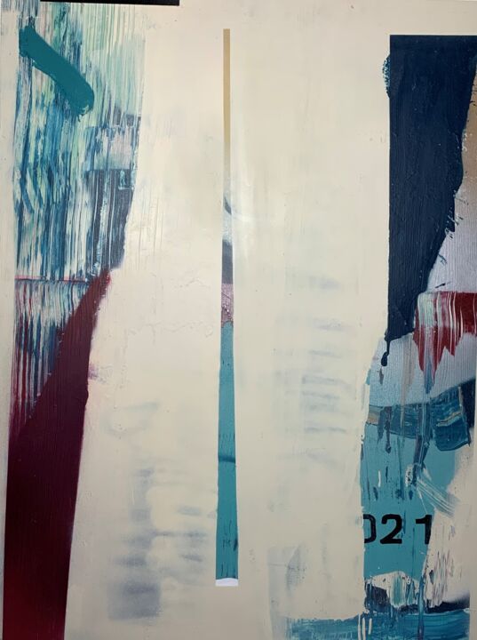 Картина под названием "Abstraction No.2" - Alex A13, Подлинное произведение искусства, Акрил Установлен на Деревянная рама д…