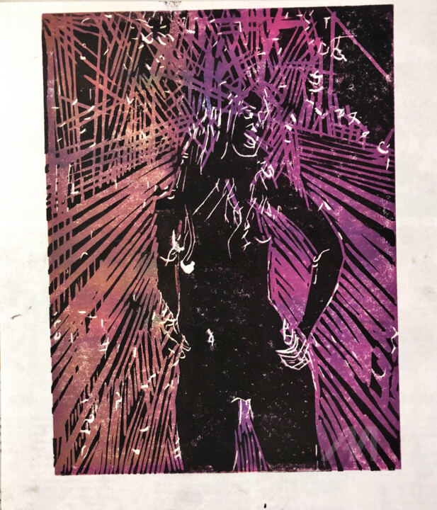 Printmaking titled "NYC experience" by Alex Buzunov, Original Artwork, Linocuts