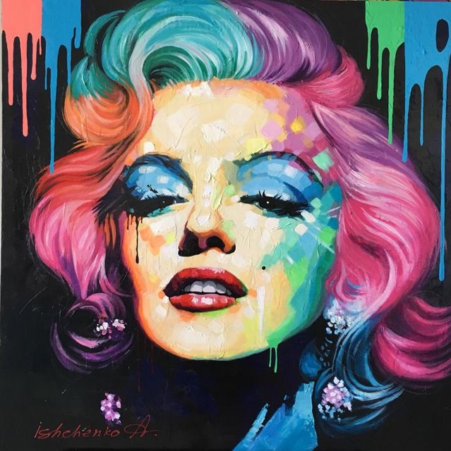 Painting titled "Monroe" by Alex Ischenko, Original Artwork, Acrylic