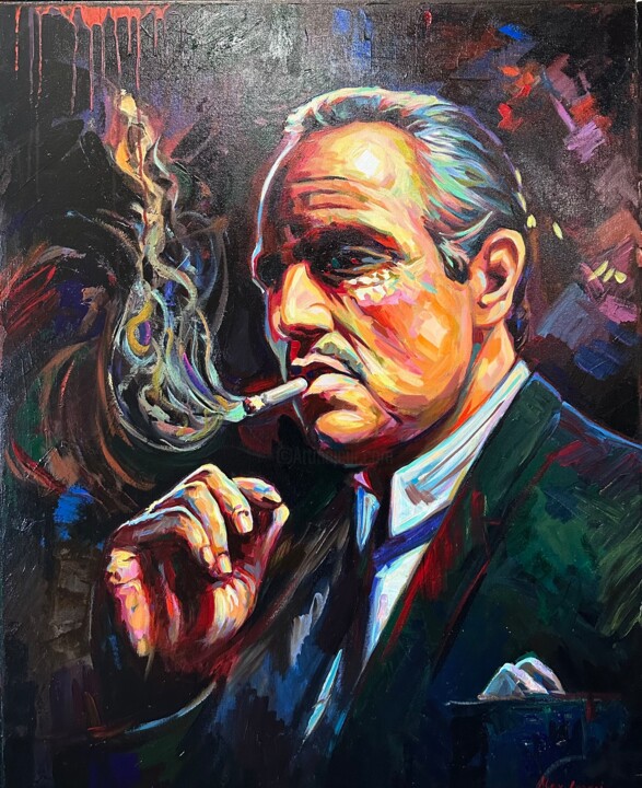 Peinture intitulée "The Godfather- 19" par Alex Loreci, Œuvre d'art originale, Acrylique