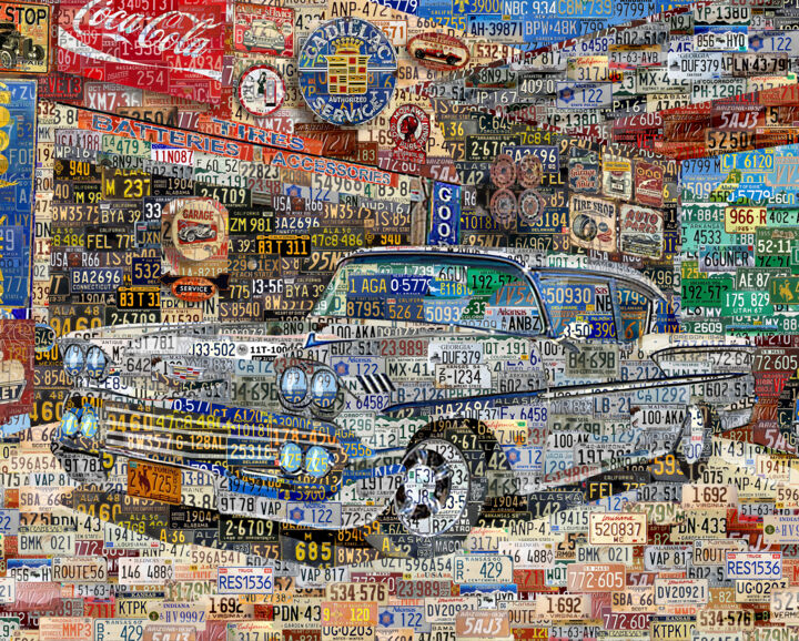 Digital Arts titled "Cadillac Station Co…" by Alex Loskutov, Original Artwork, Photo Montage