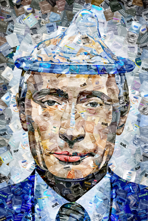 Digital Arts titled "Putin Collage Made…" by Alex Loskutov, Original Artwork, Digital Collage