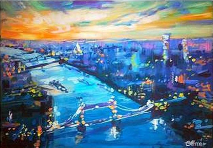 Painting titled "london-5.jpg" by Alex Ottmár, Original Artwork, Acrylic