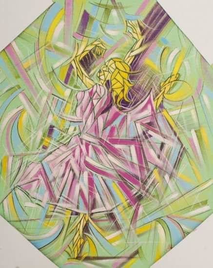 Malerei mit dem Titel "La Danza" von Alex Gracia, Original-Kunstwerk, Öl