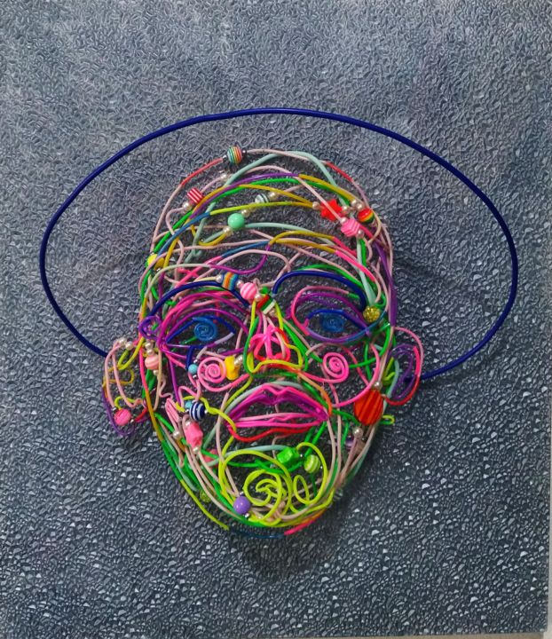 Escultura titulada "Man in the Hat" por Alexandra Finkelchtein, Obra de arte original, Plástico