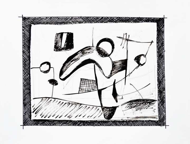 Desenho intitulada "Sketch" por Alexander Babayan, Obras de arte originais, Tinta