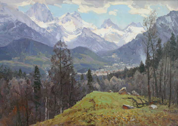 Painting titled "Expanse Of The Arkh…" by Alexander Babich, Original Artwork, Oil