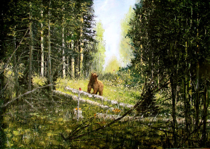 Painting titled "Prospectors passed" by Alexander Boyko, Original Artwork, Oil